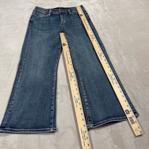 Liverpool Women's Jeans Hannah Crop Flare Denim Stretch Size 6_28 Blue - Picture 7 of 9